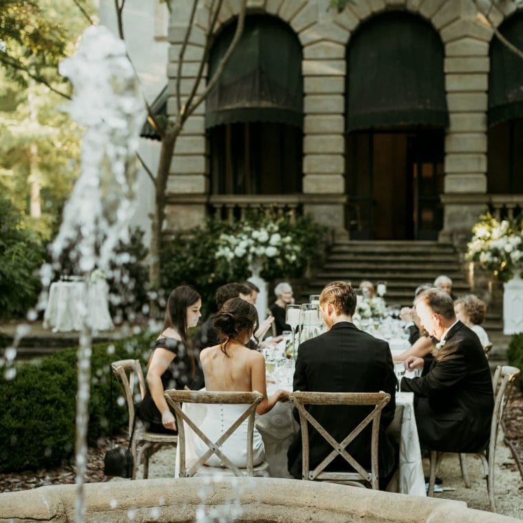 Silver Christian Louboutin Heels for Wedding at The Swan House in